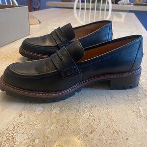 Madewell The Corinne lugsole loafer true black size 6.5